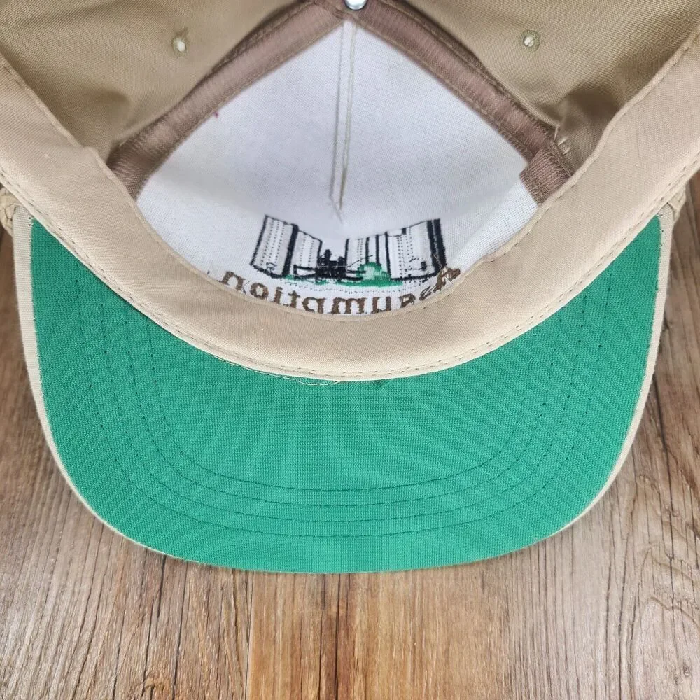 VTG Assumption Cooperative Grain Co. Snapback Hat Cap Tan Rope Farmer Grower